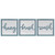 Set Of 3 Blue Hang Brush Wash Framed Wall Art N270-380893