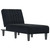  Chaise Longue Black Velvet (100% polyester), plywood Medium A949-352829