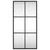 Wall Mirror Black Glass, Powder-coated Iron 11.8 x 23.6 in