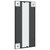 Wall Mirror Black Glass, Powder-coated Iron 11.8 x 23.6 in