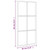 Wall Mirror Black Glass, Powder-coated Iron 11.8 x 23.6 in