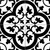 4" X 4" Black and White Roka Peel and Stick Removable Tiles N270-399935