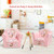 Kids Mermaid Armrest Couch Upholstered Sofa - Color: Pink