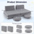 6 Pieces Modular Kids Play Couch Set with Washable Covers for Living Room Playroom-Gray