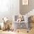 2-in-1 Toddler Chair Glow in the Dark Kids Couch with Cover Convertible Sofa-Gray - Color: Gray