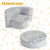2-in-1 Toddler Chair Glow in the Dark Kids Couch with Cover Convertible Sofa-Gray - Color: Gray