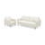 Modern Sofa Couch with Solid Metal Legs and Removable Backrest Cushion-White - Color: White