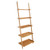 5-Tier Ladder Shelf Bamboo Bookshelf Wall-Leaning Storage Display Plant Stand-Natural
