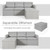 Convertible L-Shaped Sectional Sofa Couch with Reversible Chaise-Green