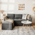 Convertible L-Shaped Sectional Sofa Couch with Reversible Chaise-Green