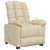 vidaXL Recliner Chair Cream Fabric (100% polyester), plywood, iron
