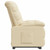 vidaXL Recliner Chair Cream Fabric (100% polyester), plywood, iron