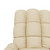 vidaXL Recliner Chair Cream Fabric (100% polyester), plywood, iron