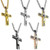 Keepsake Cross Pendant With A Curb Chain For Men 18kt Gold Plated