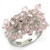 High-Polished 925 Sterling Silver Ring with Synthetic Acrylic in Light Rose