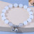 Bells Pendant Graceful Beads Office Lady Style Bracelet - White