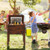 Wooden Patio Cooler with 3 Handles and Bottle Opener-Brown - Color: Brown