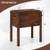 Wooden Patio Cooler with 3 Handles and Bottle Opener-Brown - Color: Brown