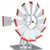 8 Feet Windmill Metal Ornamental Wind Wheel Weather Resistant-Gray - Color: Gray