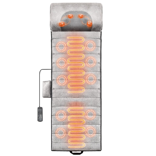 VEVOR Full Body Massage Cushion with Shiatsu Neck Massager, 10 Vibration Motors & 2 Heating Shiatsu