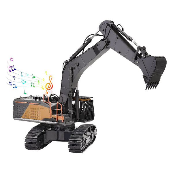 Remote Control Excavator Toy – 22 Channel 1:14 Scale RC Digger for Kids