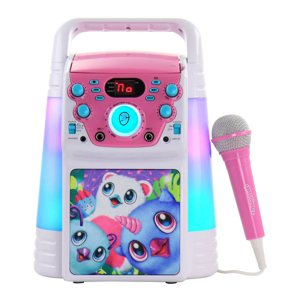 Hatchimals Colorful Flashing Lights Karaoke Machine with Microphone D970-KO2-11706