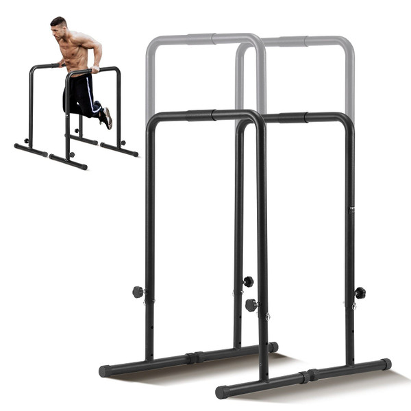 VEVOR Dip Bars, 440 lbs Capacity, Heave Duty Dip Stand Station with Adjustable Height, Fitness Work E415-YJPXSG45YCDLNQ924V0