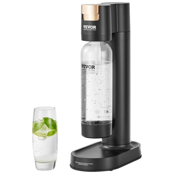VEVOR Sparkling Water Maker, Soda Maker Machine for Home Carbonating, Seltzer Water Starter Kit with 2 BPA-Free 1L PET Bottles, Compatible with Mainstream Screw-in 60L CO₂ Cylinder