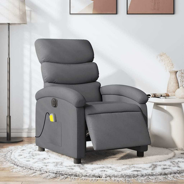 vidaXL Electric Massage Recliner Chair Dark Gray