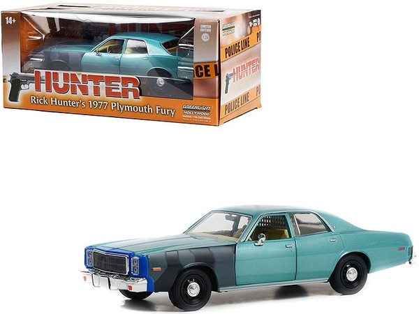 1977 Plymouth Fury Unrestored Turquoise Metallic (Sergeant Rick Hunter's) "Hunter" (1984-1991) TV S F977-84152