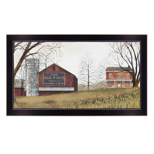 Mail Pouch Barn 6 Black Framed Print Wall Art N270-404559
