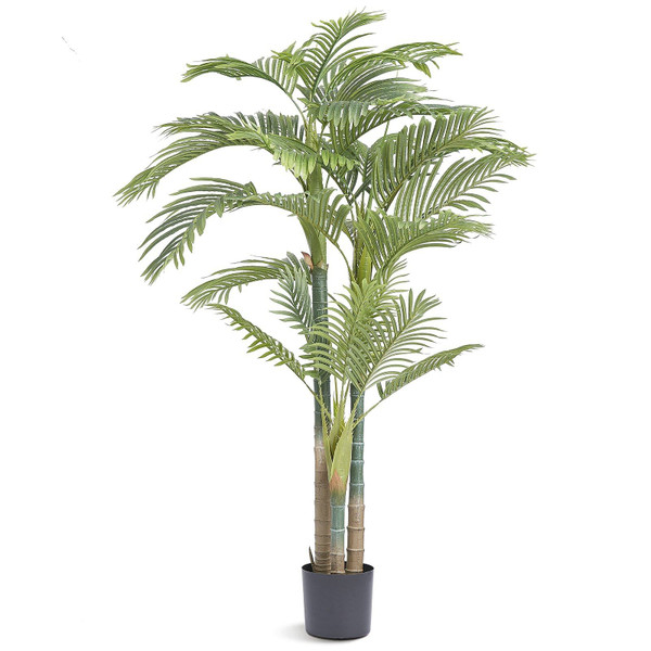 VEVOR Artificial Gold Cane Palm Tree – 6.5 FT Tall Faux Plant with PE Material & Anti-Tip Tilt Protection