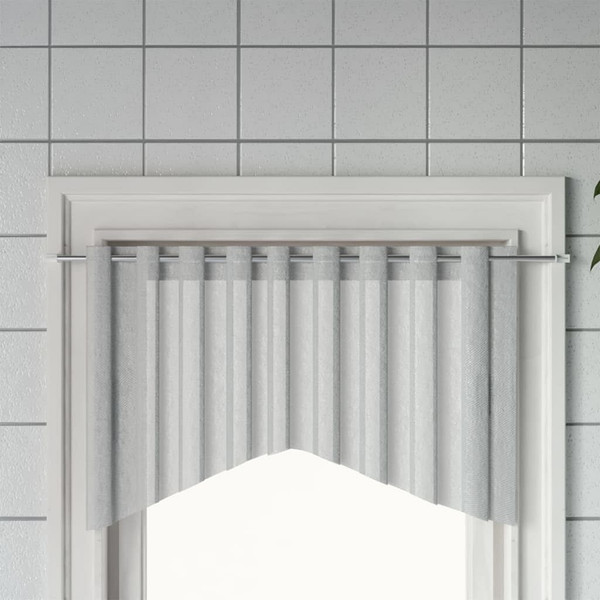 vidaXL Curtain Rail White and Silver Aluminum, plastic