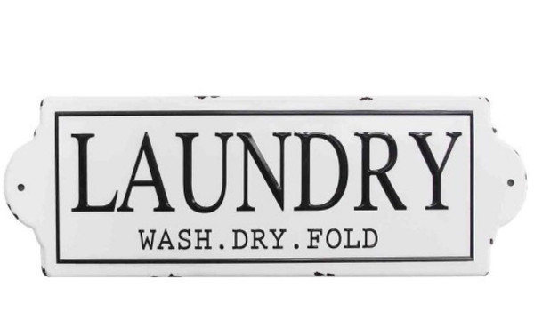 Wash Dry Fold Metal Laundry Wall Decor