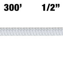 New England Braided Safety Blue Rope - White - 1/2