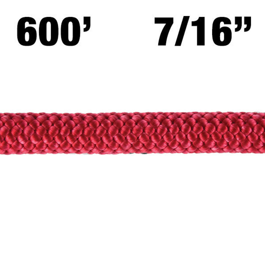 NEW 7/16 (11mm) x 100' Double Braid Static Line, Safety Rope, Black 