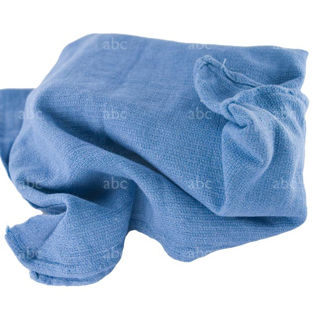 Towels -- Used Huck 100% Cotton - Blue