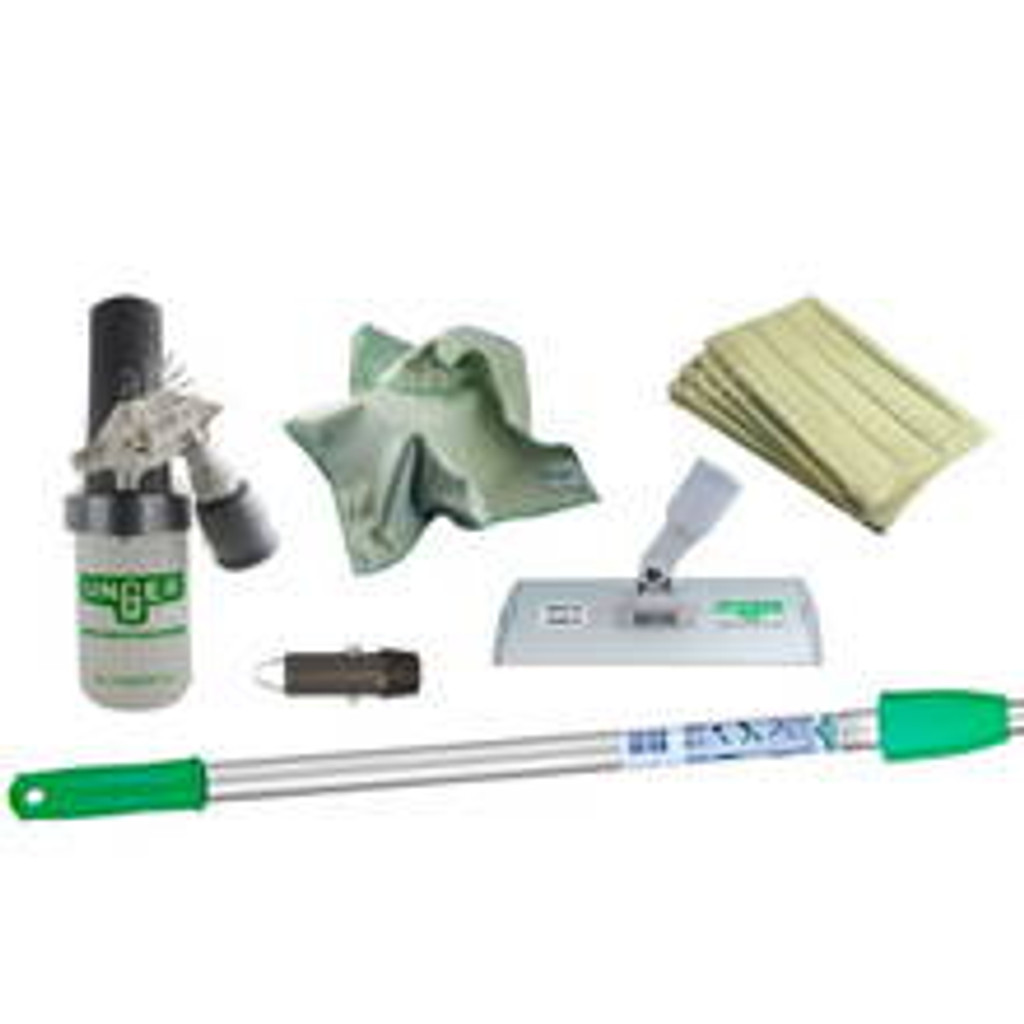 Kit Contents:\n\nSOABG: Sprayer on a belt\nPHD20:  Handheld pad holder\nPHH20:  8\" Aluminum pad Holder with Euro fittings (German threading)\nAFAET:  HiFlo Thread Adapter for Aluminum Poles\nPHW20: 8\" Microfiber \"Washing\" Pad (3)\nPHL20:  8\" Microfiber Luster Pad (3)\nED180:  OptiLoc Three Section Telescopic Pole - 6\'