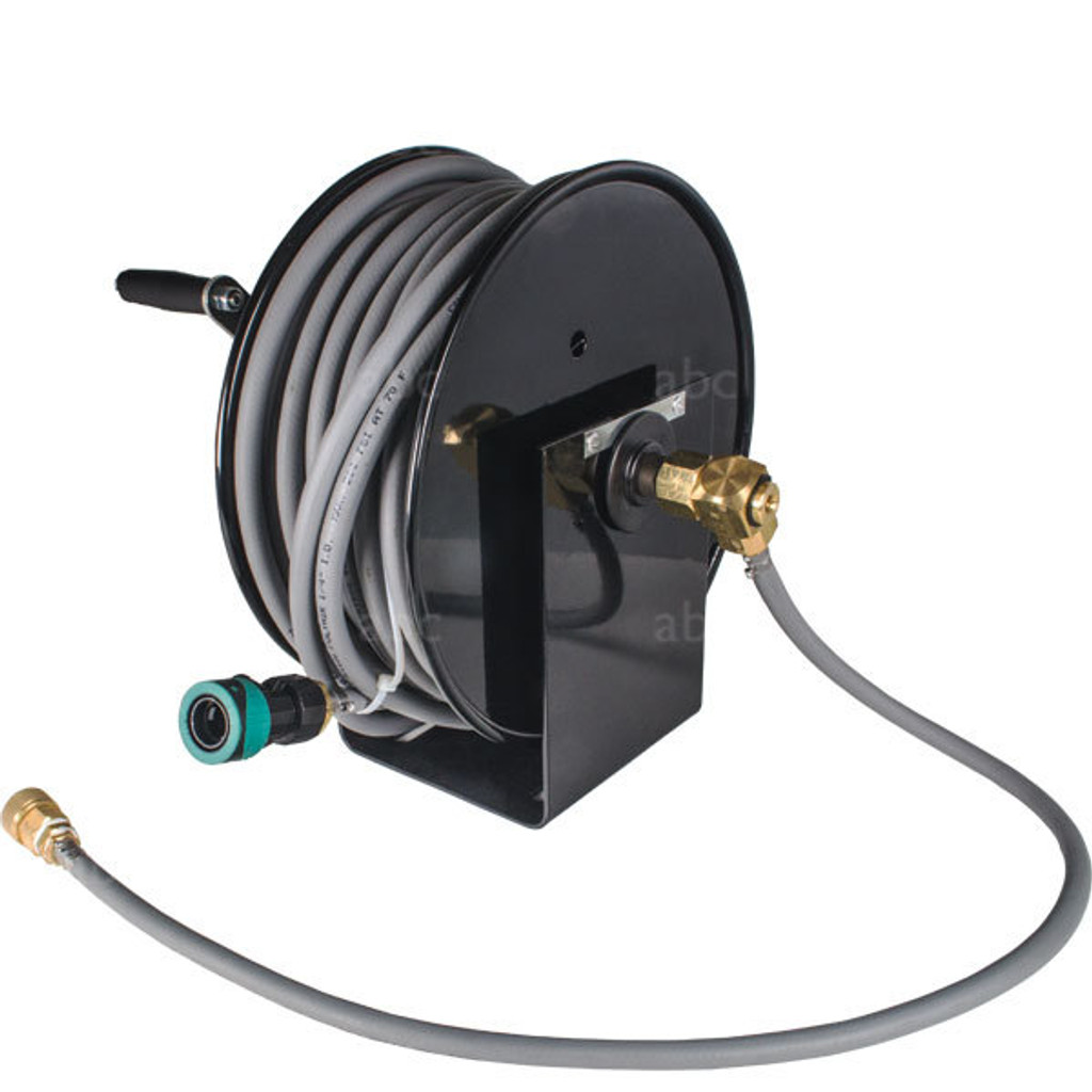 WaterFed® Black Cox Mini Hose Reel With 100' of 1/4" Hose