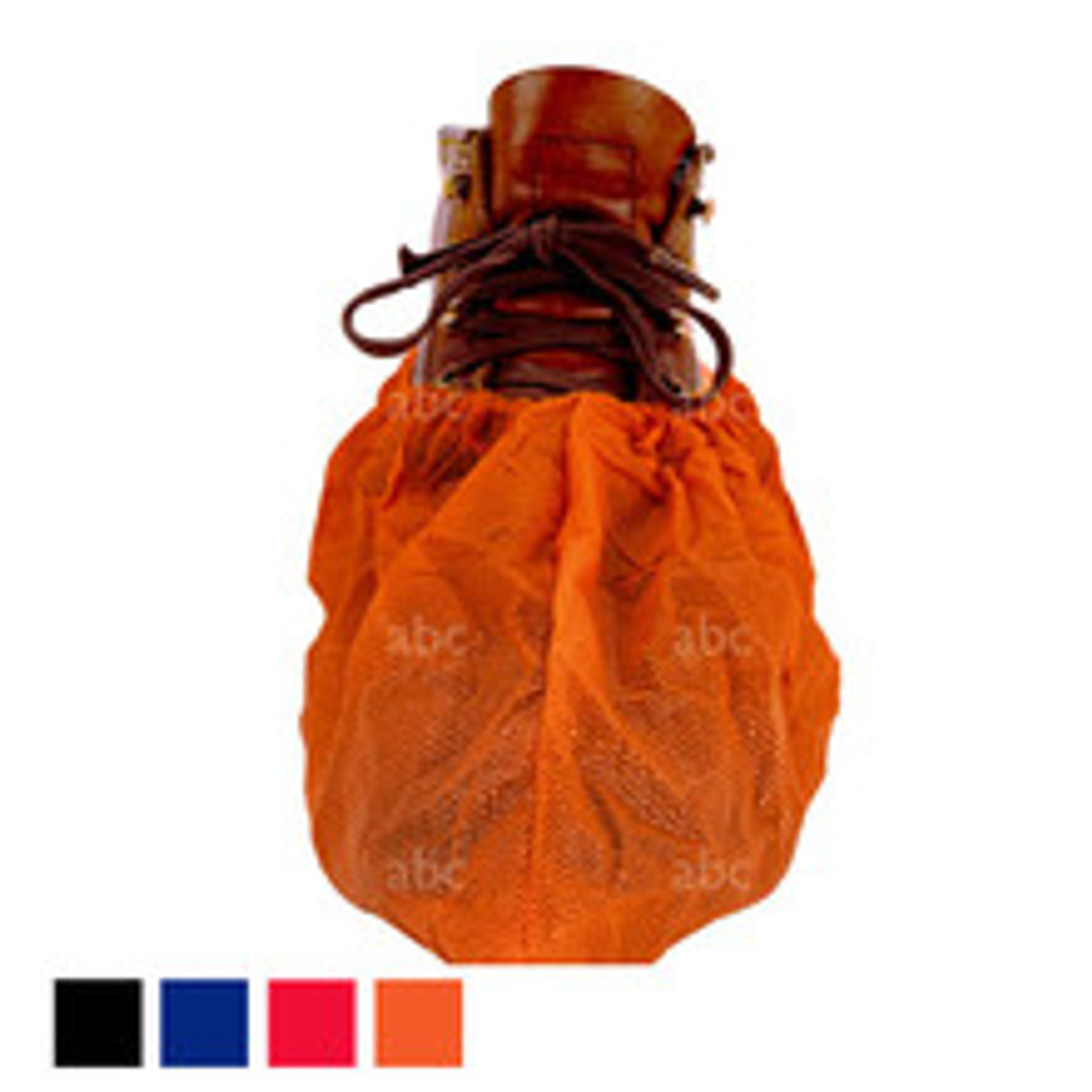 Skid-Resistant Anti-Dust Shoe Cover Booties - Orange - front