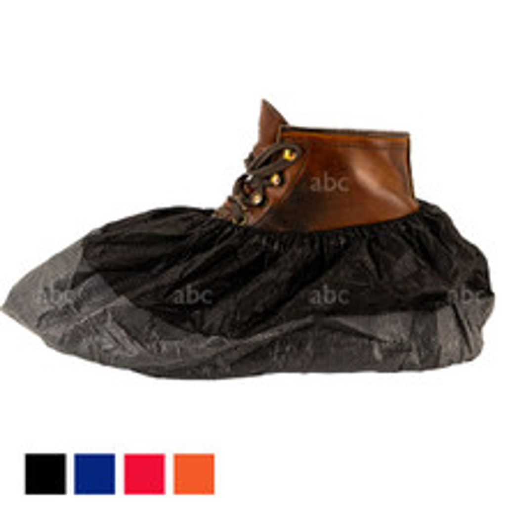 Skid-Resistant Anti-Dust Shoe Cover Booties - black - side