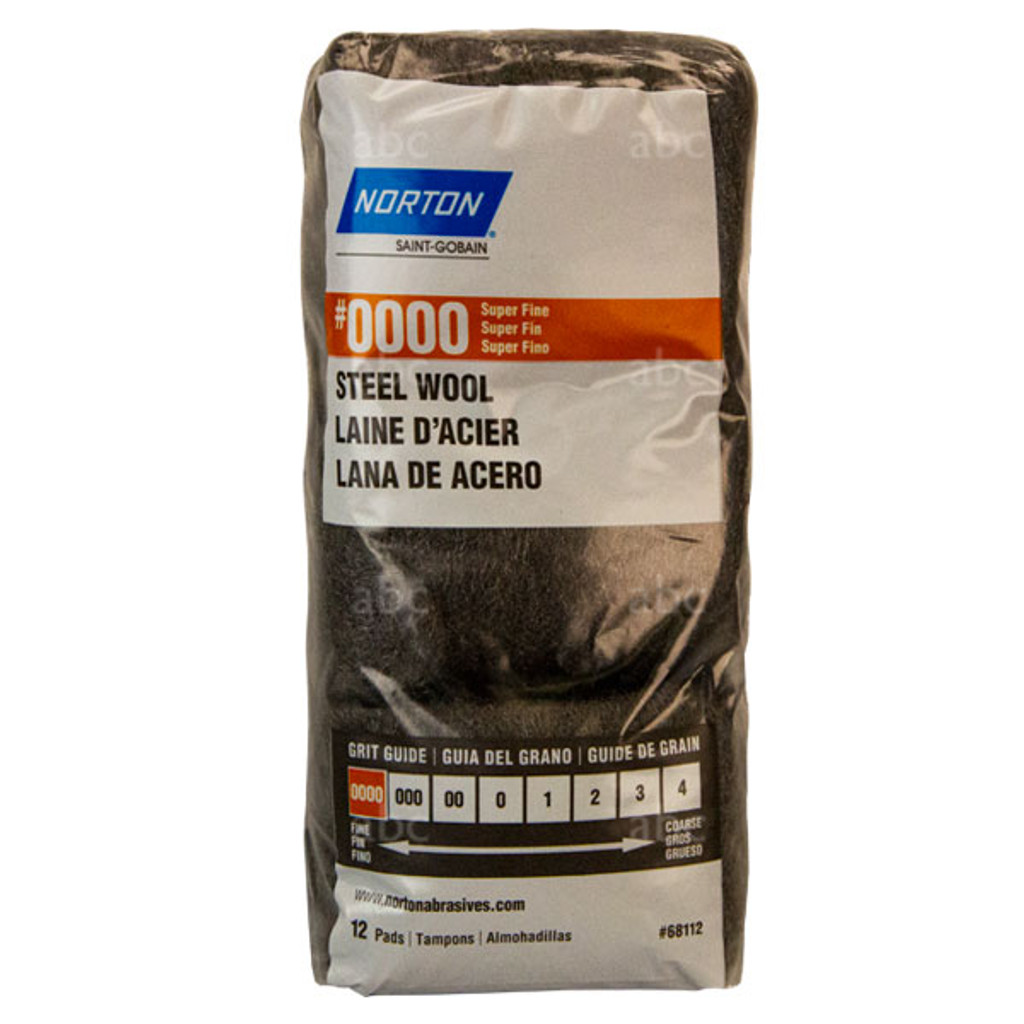 12 pack Steel Wool #0000 Use to apply- never scrub.