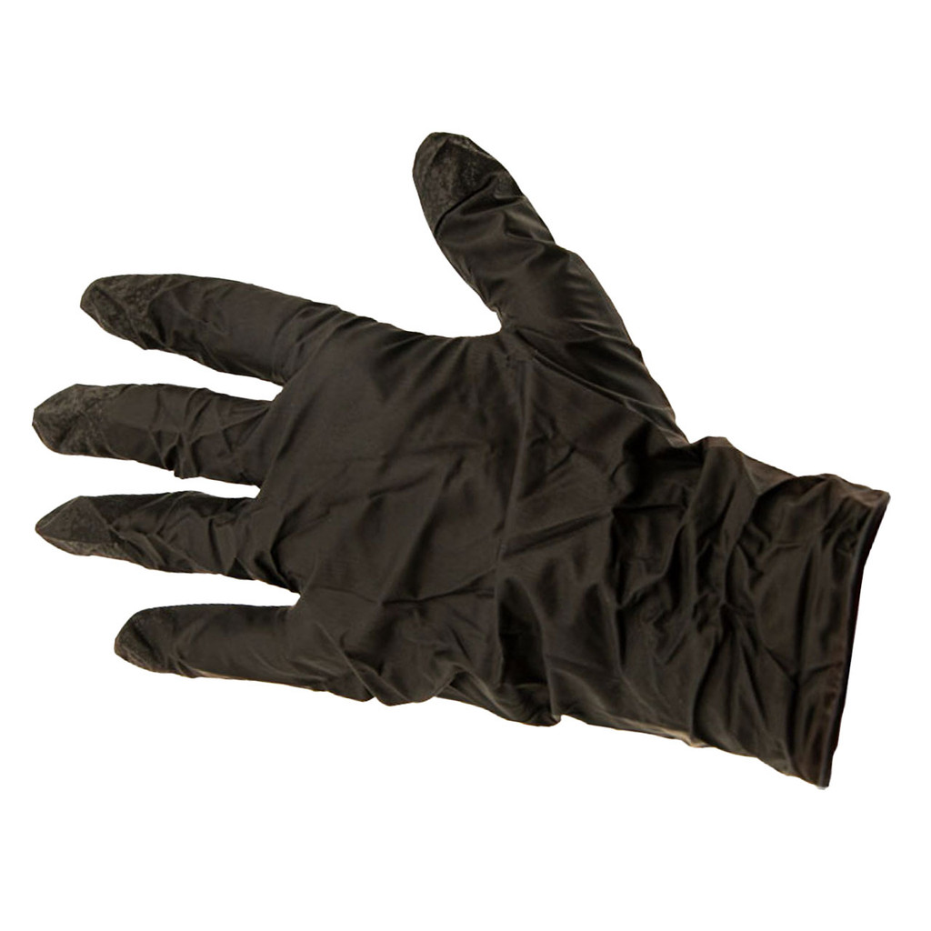6 Mil Black Disposable Nitrile Gloves - 50 pairs