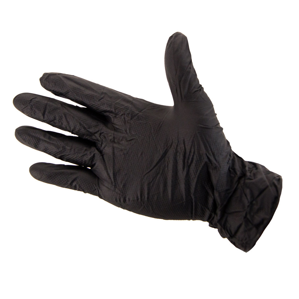 BLACK disposable nitrile gloves. Non-medical use