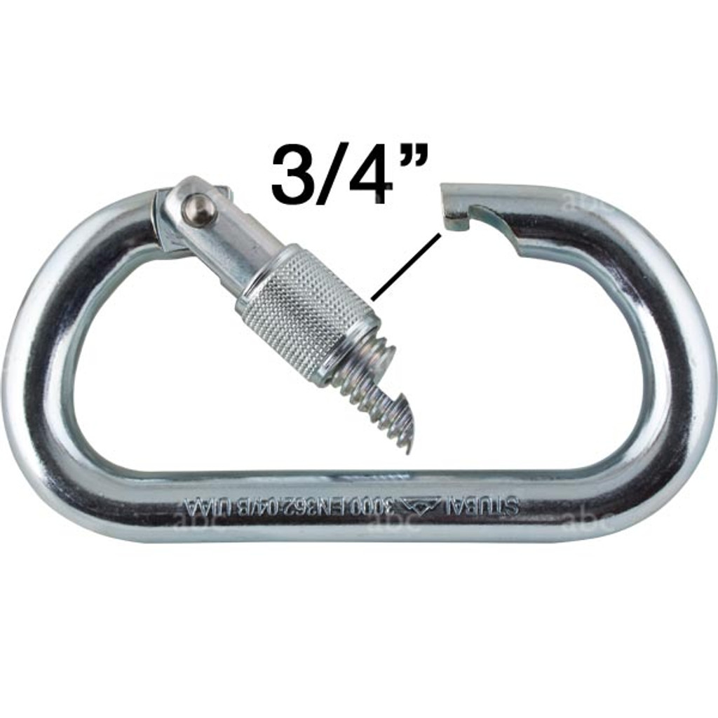 Stubai Manual Locking Steel Carabiner