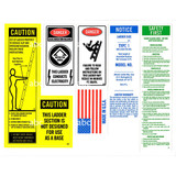 Replacement Label Set for Metallic Ladders