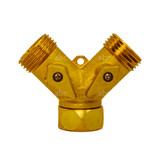 Garden Hose 2 Way Y Connector with Shut Offs