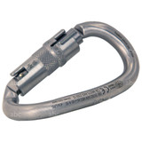 Kong - Ovalone Carbon Steel Twisted Body carabiner with Auto Block sleeve - Lunar White - side 1
