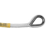Rope - New England - Safety Blue - 1/2"- White - 300' with Galvanized Steel Thimbles Rope - New England - Safety Blue - 1/2"- White - 300' with Galvanized Steel Thimbles