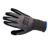 A3 Cut Resistant Nitrile coated work gloves. 15G Nylon Shell, 10 Pair